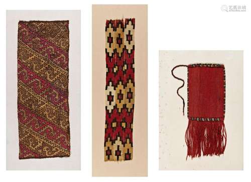 Three pre-Columbian textiles