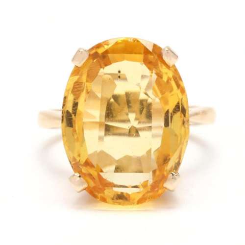 Gold and Yellow Sapphire Ring