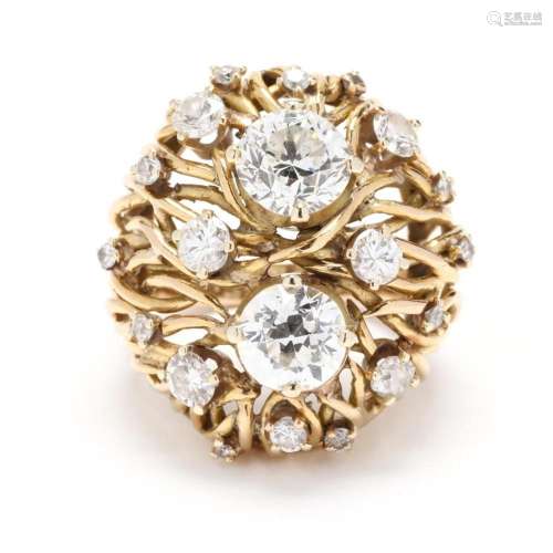 Gold and Multi-Stone Diamond Ring