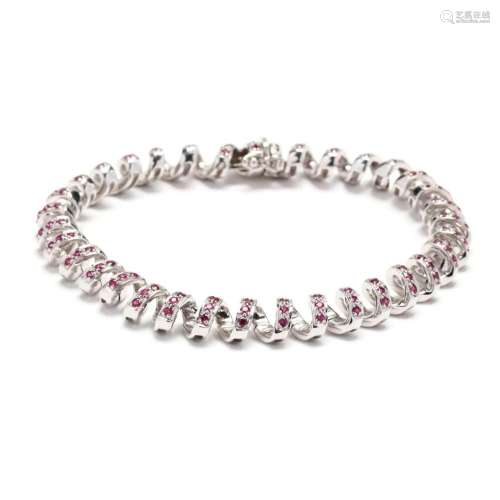 White Gold and Ruby Bracelet