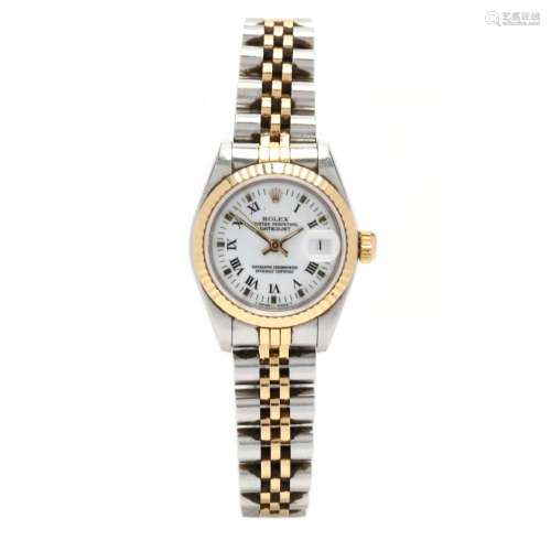 Lady s Two Tone Oyster Perpetual Datejust Watch, Rolex
