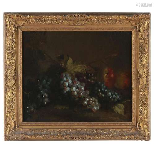 French School (17th century), Still Life with Grapes and Pea...