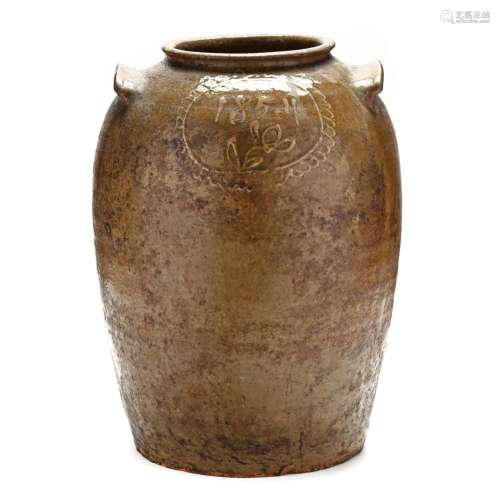 Edgefield District, SC, Decorated Storage Jar, Attributed Co...
