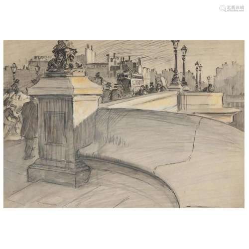 J.C. Leyendecker (American, 1874-1951), Pont Neuf, Paris