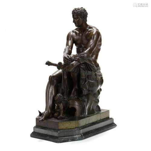 Morelli E. Rinaldi, Italian Bronze Statue of the Ludovisi Ar...