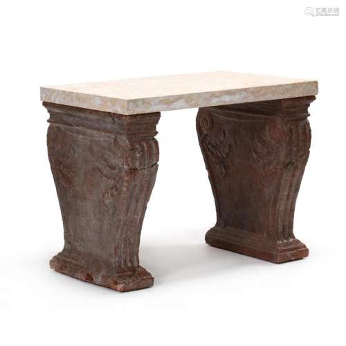 Antique Italian Granite Center Table