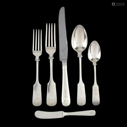 Gorham Sheaf of Wheat Sterling Silver Flatware Service