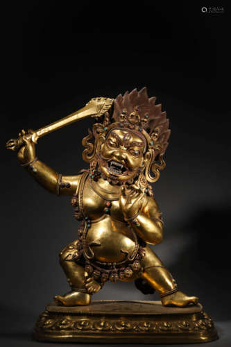 Gilt-bronze Figure of Mahakala