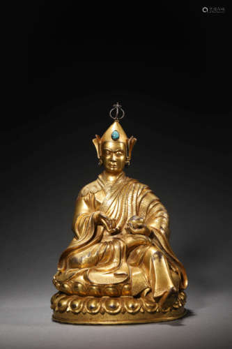 Gilt-bronze Statue of Guru