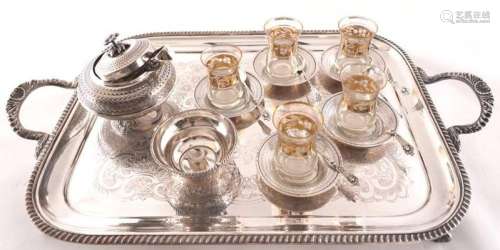 Tea tray with accessories