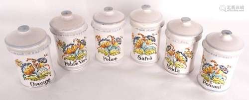 6 Catalan spice jars