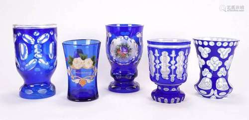 Assorted old glass