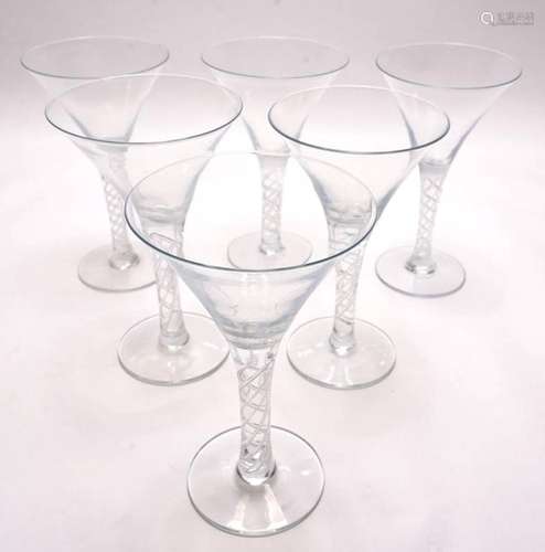 Six champagne goblets