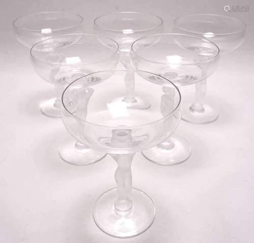 Six champagne bowls