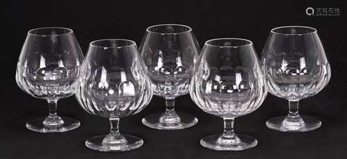 5 Saint Louis cognac glasses