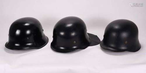 Three Firefighter Helmets