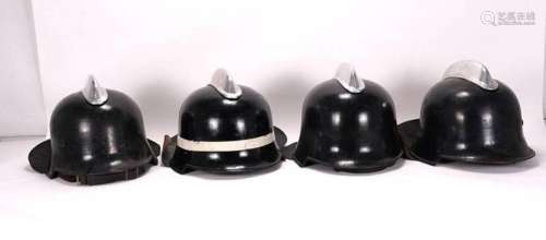 Four Firefighter Helmets