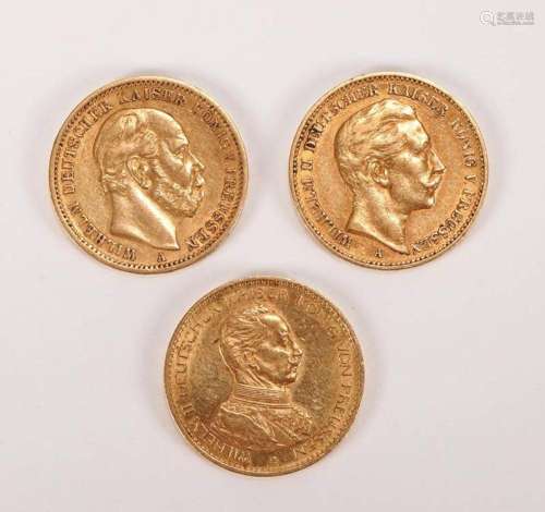 Three gold coins