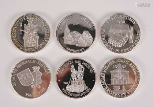 Six commemorative medals