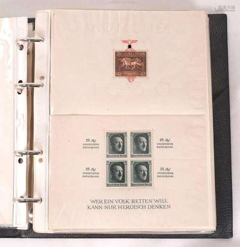 Album with stamp blocks