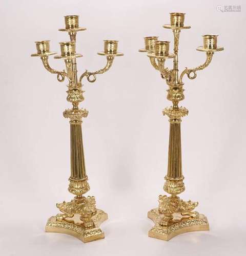 Pair of Empire Candlesticks