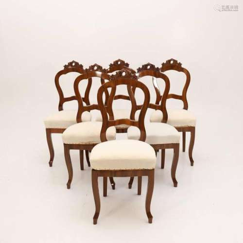 Six Late Biedermeier Chairs