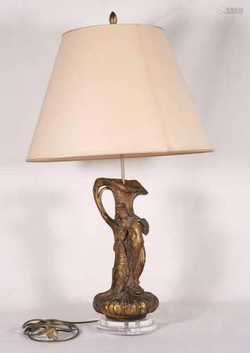 Pair of art nouveau lamps