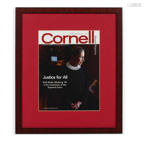 A RUTH BADER GINSBURG CORNELL ALUMNI MAGAZINE COVER. Cornell...