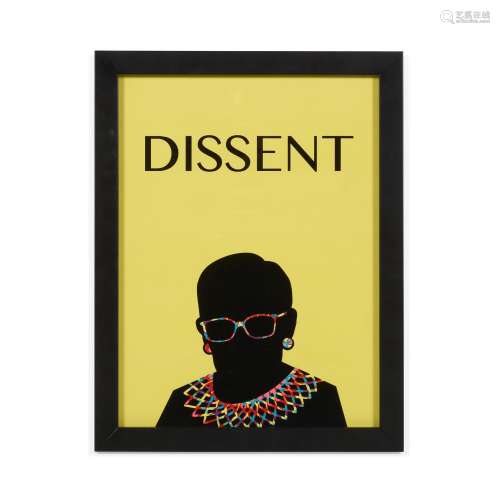 A RUTH BADER GINSBURG "DISSENT" POSTER. HOOVER, AN...