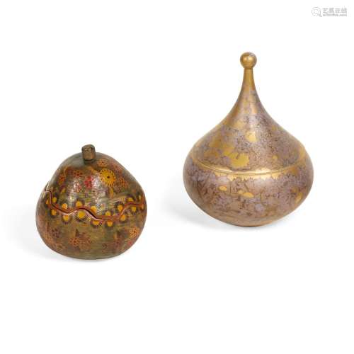 A PAIR OF RUTH BADER GINSBURG JEWELRY BOXES. 1. Painted gour...
