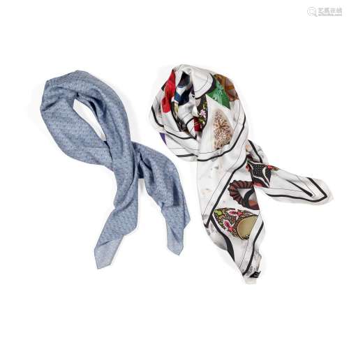 A PAIR OF RUTH BADER GINSBURG SILK SCARVES. The first bearin...