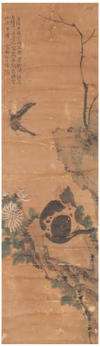 汪士慎 1686-1759 猫蝶图