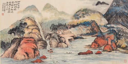 朱屺瞻 1892-1996 高山流水人家