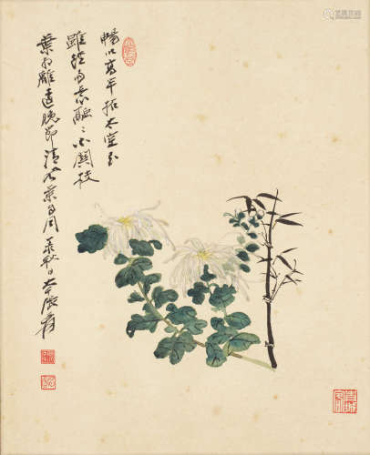 张大千 1899-1983 双清图