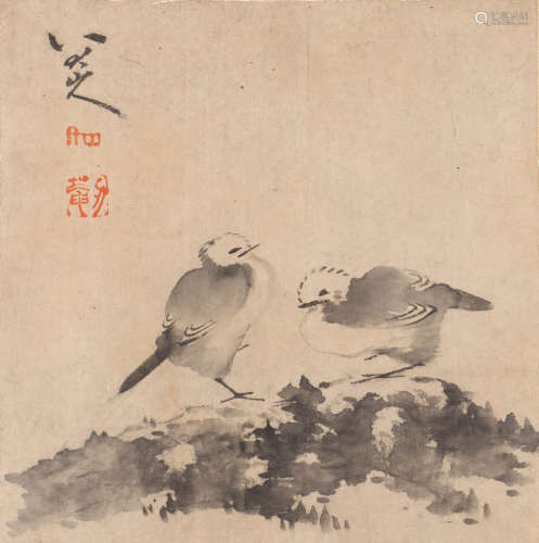 八大山人（款） 1626-1705 双禽图
