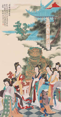 黄均 1914-2011 汉明妃辞汉图