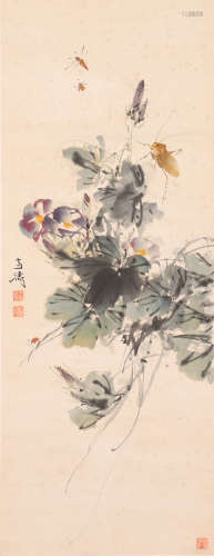 王雪涛 1903-1982 花间虫趣图