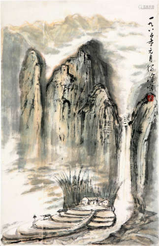 黄独峰 1913-1998 山居图