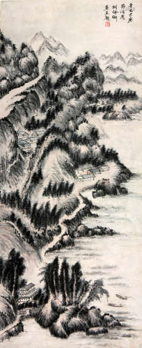 胡佩衡 1892-1962 松江泊舟