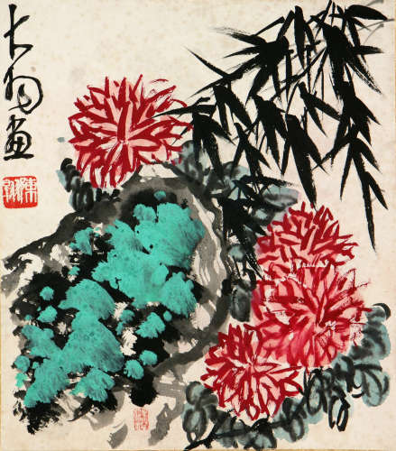 陈大羽 1912-2001 菊石图
