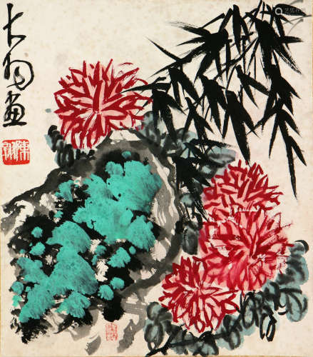 陈大羽 1912-2001 菊石图