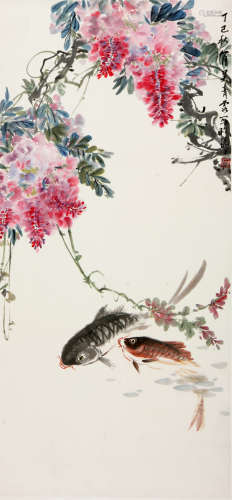 吴青霞 1910-2008 游鱼