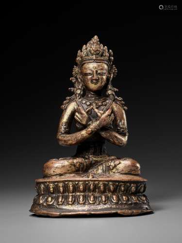 A GILT COPPER-ALLOY FIGURE OF VAJRADHARA, 15th-16TH CENTURY ...