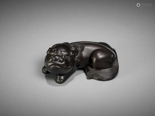 A BRONZE 'BUDDHIST LION' WEIGHT, MING DYNASTY