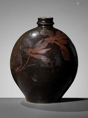 A RUSSET-PAINTED BLACK-GLAZED HENAN JAR, JIN TO YUAN DYNASTY