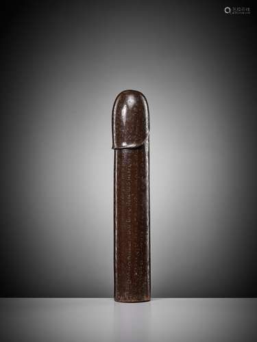 A LARGE LACQUERED WOOD PHALLUS, PALAD KHIK