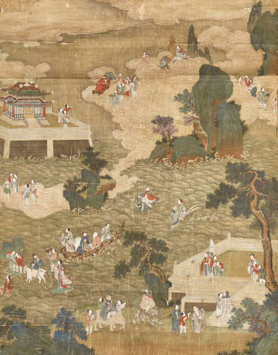 THE ARRIVAL AT THE PEACH FESTIVAL', QING DYNASTY
