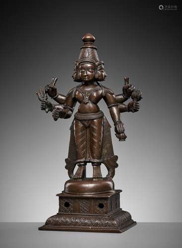 A BRONZE FIGURE OF DATTATREYA, NAYAKA PERIOD