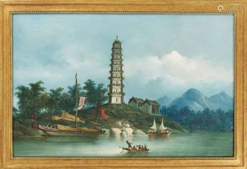 THE NINE TIERED PAGODA AT WHAMPOA ANCHORAGE ON PEARL RIVER',...