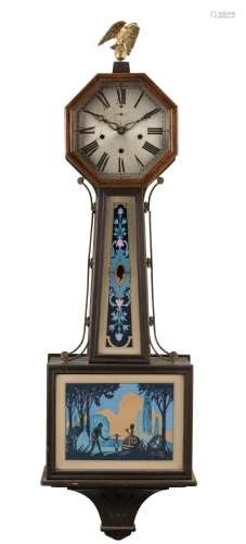 NEWHAVEN CLOCK COMPANY "WILLARD" style antique Ame...